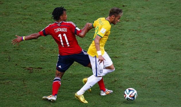 Хуан Куадрадо против Неймара, Getty Images