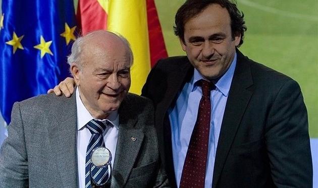 Альфредо Ди Стефано и Мишель Платини, uefa.com