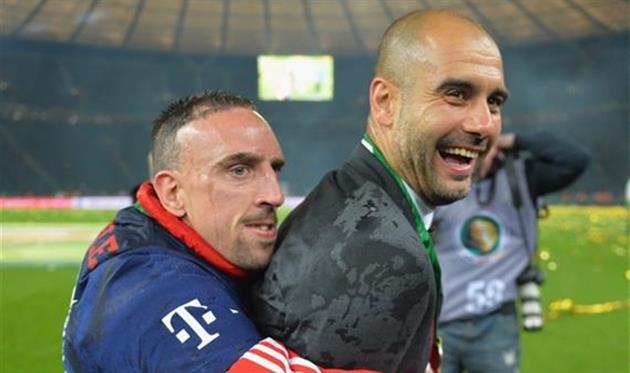 Рибери и Гвардиола, Getty images