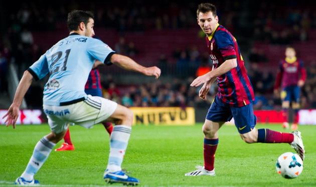 Иньиго Лопес в матче против Барселоны, фото getty images