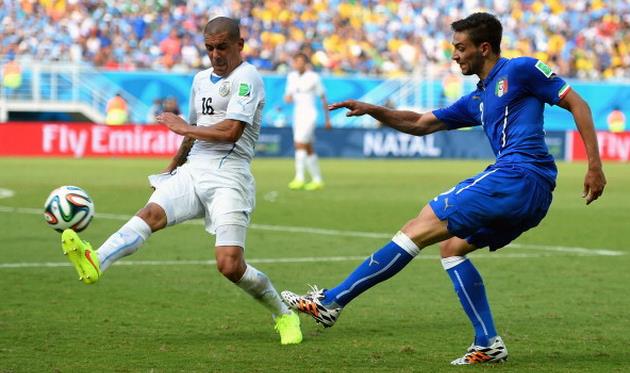 Де Шильо в матче против Уругвая, фото getty images