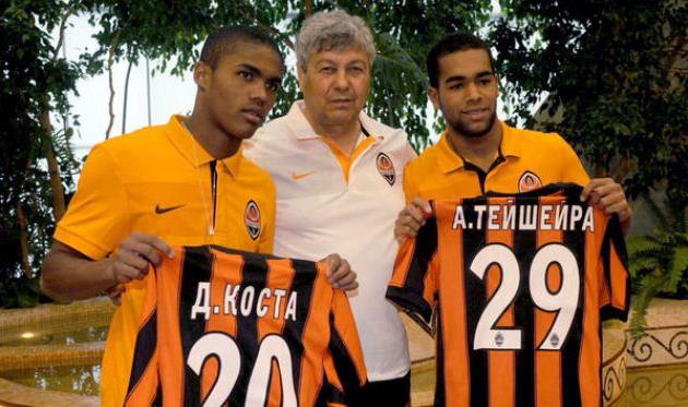 Дуглас Коста и Алекс Тейшейра на старте карьеры в Шахтере, фото shakhtar.com