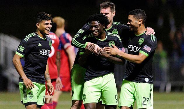 Радость игроков Сиэтла, фото twitter.com/@SoundersFC