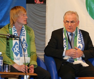 Андрей Гусин и Гаджи Гаджиев в период выступления за 