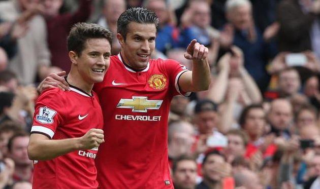 Андер Эррера и Робин ван Перси, фото ФК Ман Юнайтед