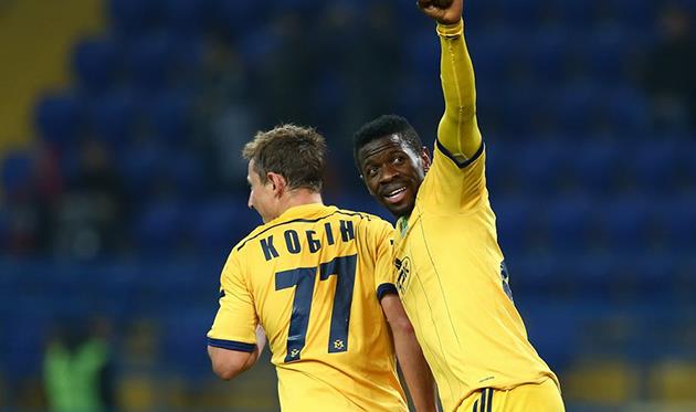 Юссуф празднует победный гол. © РОМАН ШЕВЧУК, Football.ua