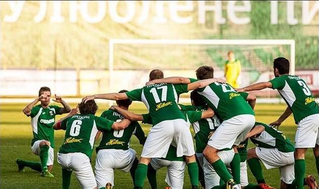 Празднование гола в исполнении игроков ФК Оболонь-Бровар, фото О.Романовского, Brewers Art