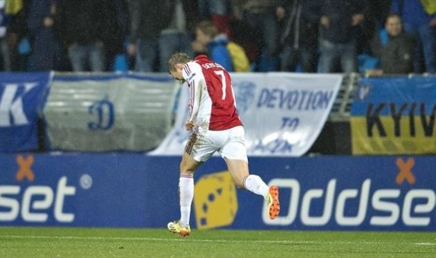 Томас Эневольдсен празднует гол, Getty Images