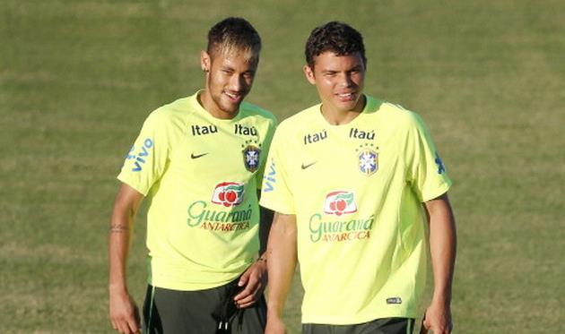 Неймар и Тьяго Силва, Getty Images