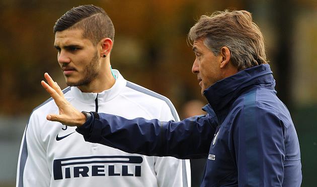 Мауро Икарди и Роберто Манчини, Getty Images