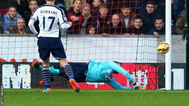 Дорранс не забивает пенальти Халлу, Getty Images