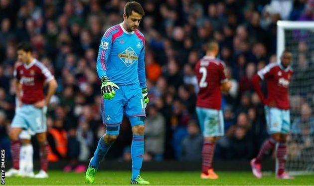 Суонси оспорит красную карточку Фабиански