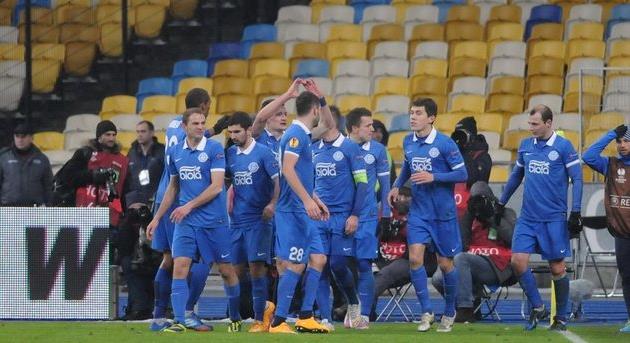 Днепр после гола Сент-Этьенну, фото Ильи Хохлова, Football.ua
