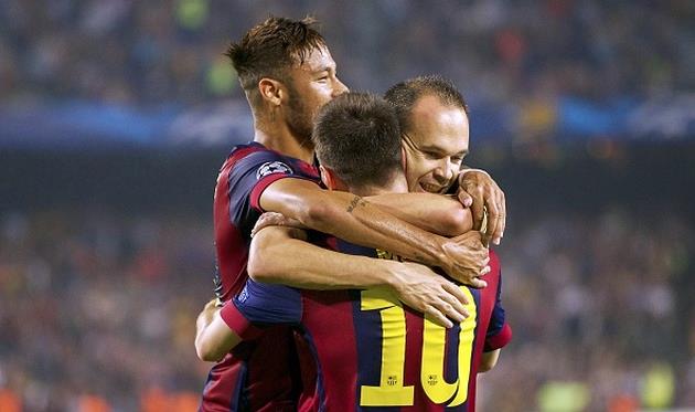 Неймар, Андрес Иньеста и Лионель Месси, Getty Images