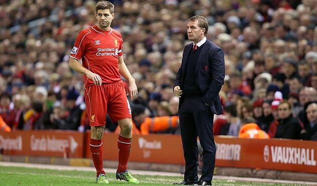 Стивен Джеррард и Брендан Роджерс, telegraph.co.uk