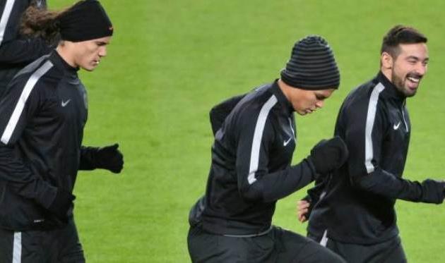 Эдинсон Каванни, Тиаго Силва и Эсекьель Лавесси, фото Lequipe