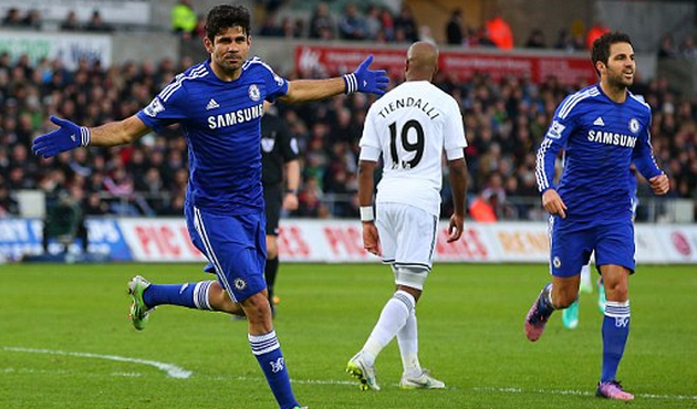 Диего Коста оформил дубль, dailymail.co.uk