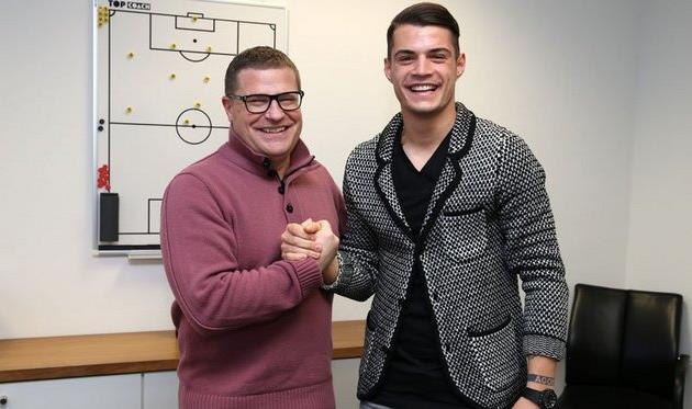 Спортдир Боруссии Макс Эберль и Джака, borussia.de