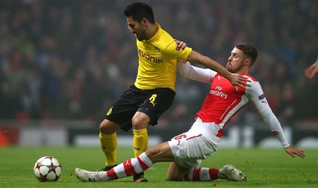 Гюндоган против Аарона Рэмси, Getty Images