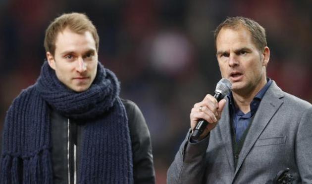 Кристиан Эриксен и Франк де Бур, фото www.fourfourtwo.com