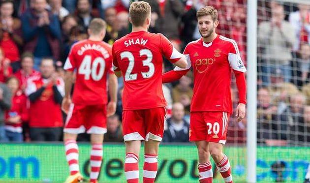 Воспитанники Саутгемптона Люк Шоу и Адам Лаллана, фото standard.co.uk