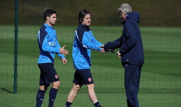 Микель Артета, Томаш Росицки, Арсен Венгер, Getty Images