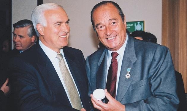 Валерій Пустовойтенко і Жак Ширак, фото з архіву героя інтерв'ю