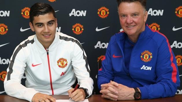 Андреас Перейра и Луи ван Гаал, manutd.com