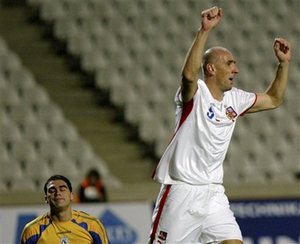 Ян Коллер празднует свой гол, фото AP