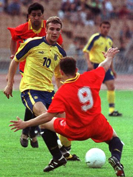 Шева против андоррцев, ukrainiansoccer.net