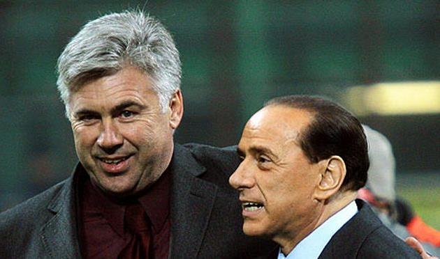 Анчелотти и Берлускони, AFP/Getty Images