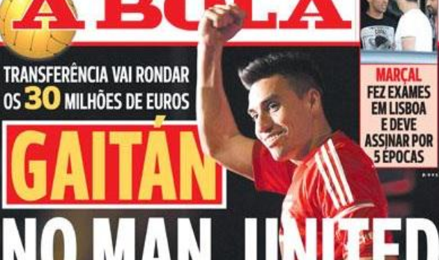 A Bola: МЮ и Бенфика согласовали трансфер Гайтана