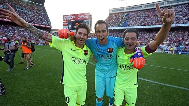 Лионель Месси, Клаудио Браво и Хави, Getty Images