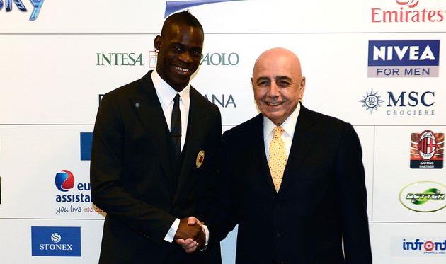 Марио Балотелли и Адриано Галлиани, spaziomilan.it