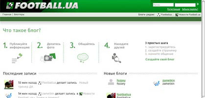 Блоги на Football.ua: добро пожаловать!