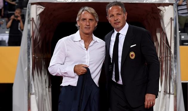 Роберто Манчини (слева) и Синиша Михайлович (справа), gettyimages