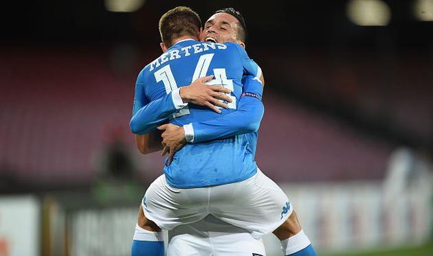 Кальехон и Мертенс отличились дублями в ворота Брюгге, Getty Images