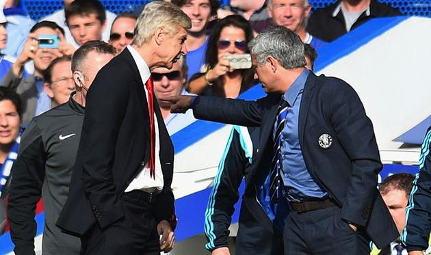 Словесная перепалка между Венгером (слева) и Моуриньо (справа), Getty Images