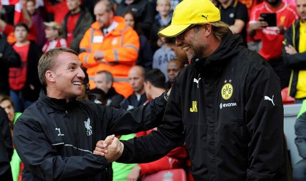 Брендан Роджерс и Юрген Клопп, Getty Images