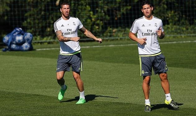 Серхио Рамос (слева) и Джеймс Родригес (справа), Getty Images