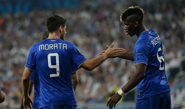 Альваро Мората (слева) и Поль Погба (справа), Getty Images