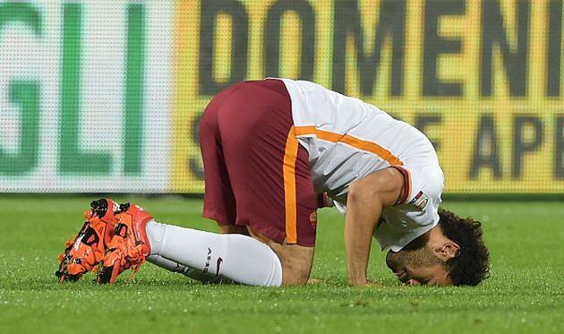 Салах празднует гол в ворота Фиорентины, фото Getty Images