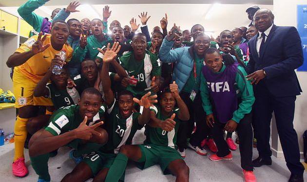 Нигерийцы празднуют выход в финал, Getty Images