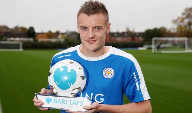 Джейми Варди с наградой, Sky Sports