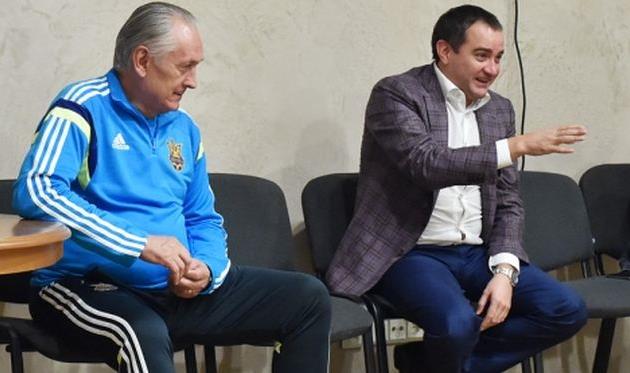 Андрей Павелко (справа), ffu.org.ua