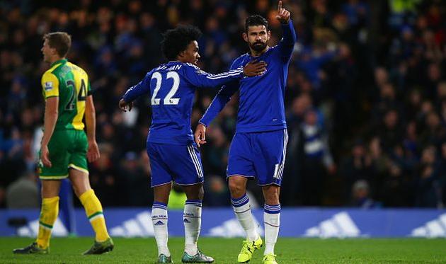 Диего Коста забил победный гол Норвичу, Getty Images