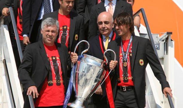 Анчелотти, Галлиани и Мальдини, Getty Images