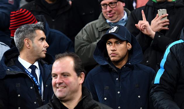 Неймар на матче против Байера, Getty Images