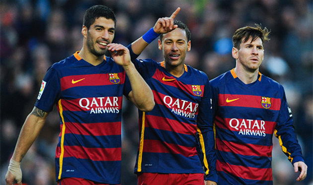 Суарес, Неймар и Месси, Getty Images