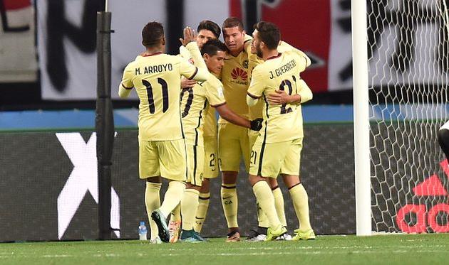 Игроки Америки празднуют взятие ворот ТП Мазембе, Getty Images